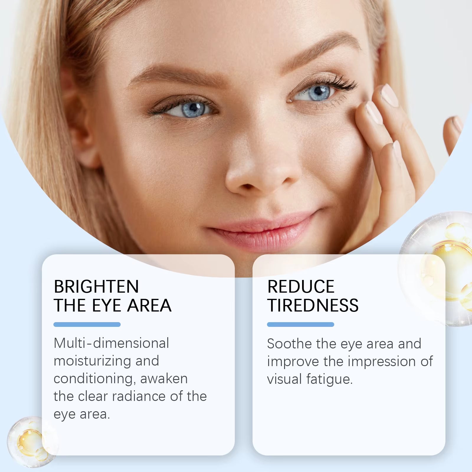 Refreshing Eye Gel for Reducing Dark Cicles and Eye Bags Brighten Eye Area anti Eye Bags Relieve Tiredness Nicotinamide Eye Care