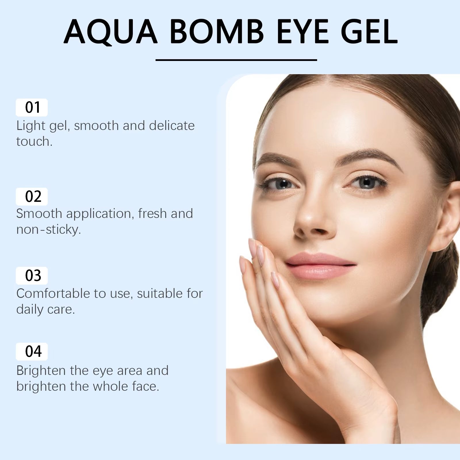 Refreshing Eye Gel for Reducing Dark Cicles and Eye Bags Brighten Eye Area anti Eye Bags Relieve Tiredness Nicotinamide Eye Care